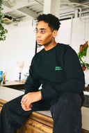 AT MARK LOGO LONG SLEEV T-SHIRTS　BLACK×GREEN