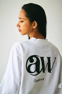 AT MARK LOGO LONG SLEEV T-SHIRTS　WHITE×BLACK