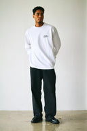 AT MARK LOGO LONG SLEEV T-SHIRTS　WHITE×BLACK