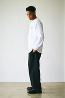 AT MARK LOGO LONG SLEEV T-SHIRTS　WHITE×BLACK