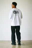 AT MARK LOGO LONG SLEEV T-SHIRTS　WHITE×BLACK