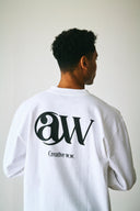 AT MARK LOGO LONG SLEEV T-SHIRTS　WHITE×BLACK