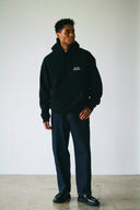 BASIC LOGO HOODIE　BLACK×WHITE