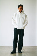 BASIC LOGO HOODIE　WHITE×BLACK