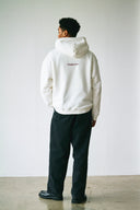 BASIC LOGO HOODIE　WHITE×RED