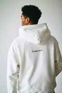 BASIC LOGO HOODIE　WHITE×RED