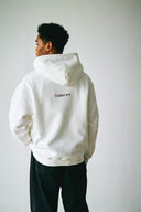 BASIC LOGO HOODIE　WHITE×RED