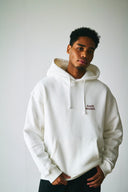 BASIC LOGO HOODIE　WHITE×RED