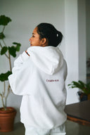 BASIC LOGO HOODIE　WHITE×RED