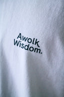 AT MARK LOGO LONG SLEEV T-SHIRTS　WHITE×NAVY