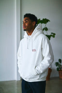 BASIC LOGO HOODIE　WHITE×RED
