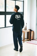 AT MARK LOGO LONG SLEEV T-SHIRTS　BLACK×WHITE