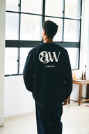 AT MARK LOGO LONG SLEEV T-SHIRTS　BLACK×WHITE