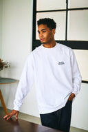 AT MARK LOGO LONG SLEEV T-SHIRTS　WHITE×NAVY