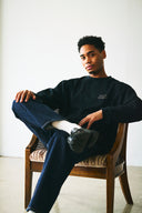 AT MARK LOGO LONG SLEEV T-SHIRTS　BLACK×BROWN