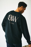 AT MARK LOGO LONG SLEEV T-SHIRTS　BLACK×BROWN