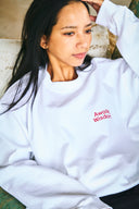 AT MARK LOGO LONG SLEEV T-SHIRTS　WHITE×RED
