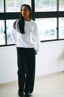 AT MARK LOGO LONG SLEEV T-SHIRTS　WHITE×RED