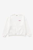 INITIALS LOGO CREWNECK SWEAT SHIRTS　WHITE×RED