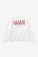 INITIALS LOGO CREWNECK SWEAT SHIRTS　WHITE×RED