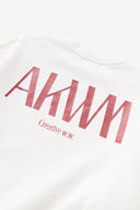 INITIALS LOGO CREWNECK SWEAT SHIRTS　WHITE×RED