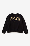 INITIALS LOGO CREWNECK SWEAT SHIRTS  BLACK×YELLOW
