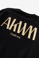 INITIALS LOGO CREWNECK SWEAT SHIRTS  BLACK×YELLOW