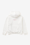 BASIC LOGO HOODIE　WHITE×RED