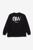 AT MARK LOGO LONG SLEEV T-SHIRTS　BLACK×WHITE