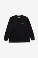 AT MARK LOGO LONG SLEEV T-SHIRTS　BLACK×GREEN