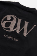 AT MARK LOGO LONG SLEEV T-SHIRTS　BLACK×BROWN