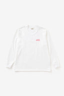 AT MARK LOGO LONG SLEEV T-SHIRTS　WHITE×RED