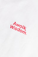 AT MARK LOGO LONG SLEEV T-SHIRTS　WHITE×RED