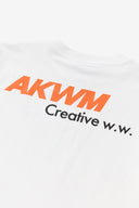 DAILY TEE / AKWM WHITE × ORANGE
